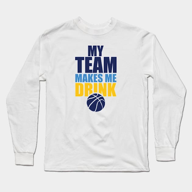 NBA Denver Nuggets Drink Long Sleeve T-Shirt by SillyShirts